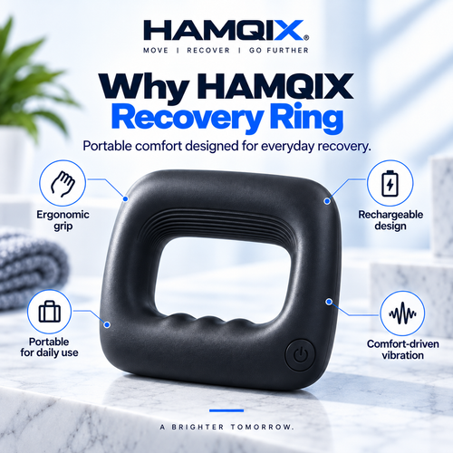 HAMQIX Recovery Ring™ – Portable Rechargeable Vibration Massager with Belt